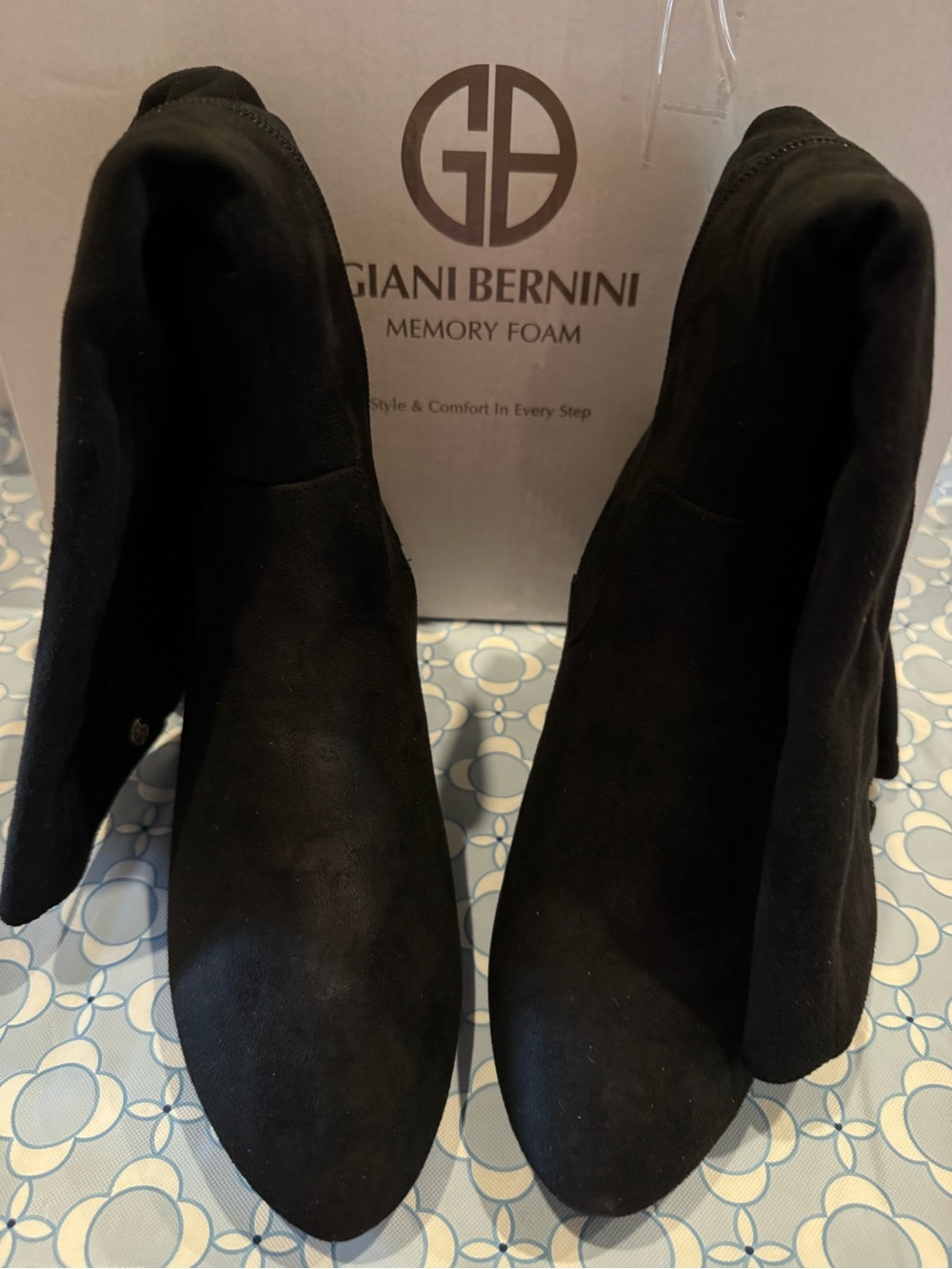 Giani Bernini Black Suede Boots  with Pointed Toe